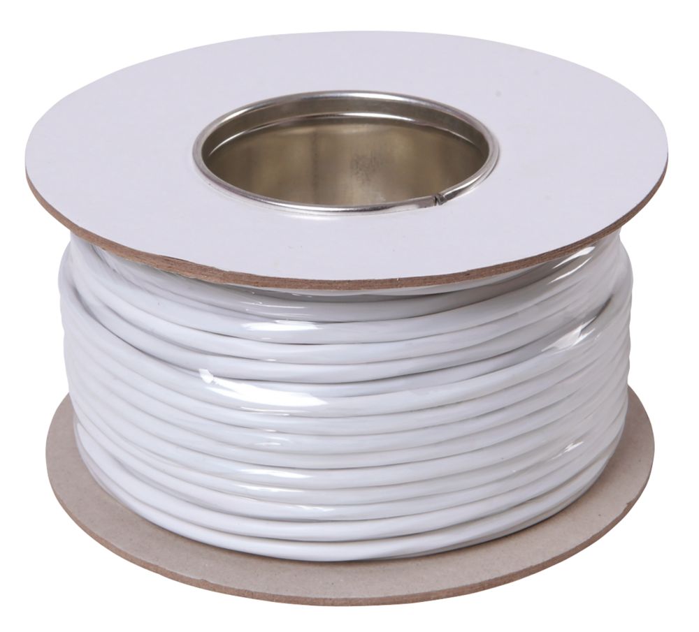 Nexans White 1 Strand Bell Cable 50m Drum