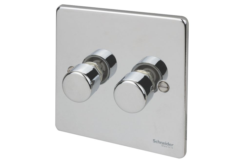 Schneider Electric Ultimate Low Profile 2-Gang 2-Way Dimmer Switch Polished Chrome Reviews