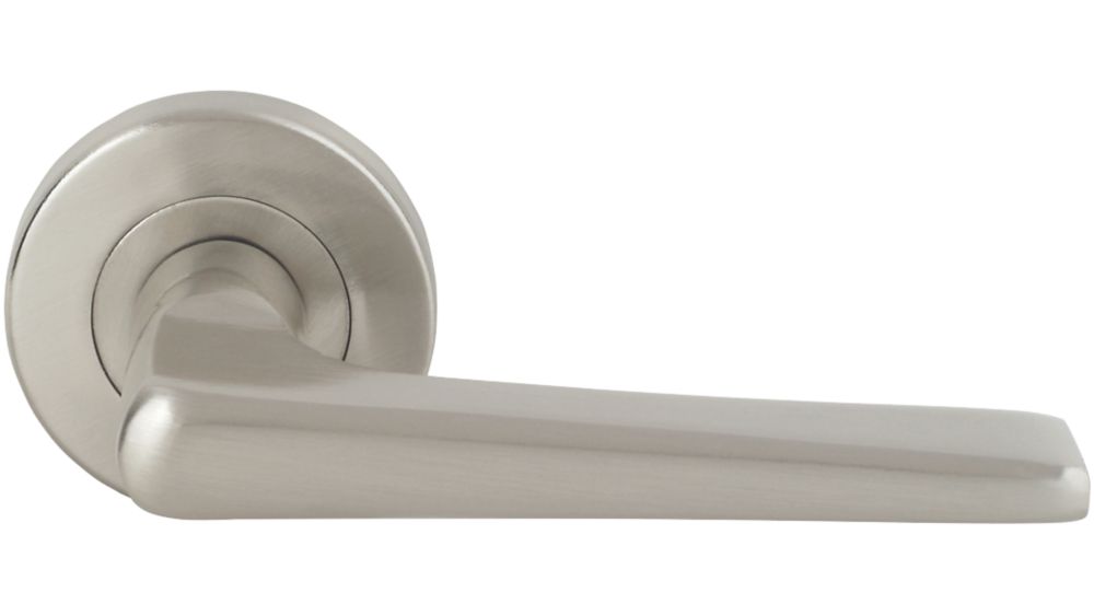 Smith & Locke Contour Lever on Rose Door Handle Pair Brushed Nickel Reviews