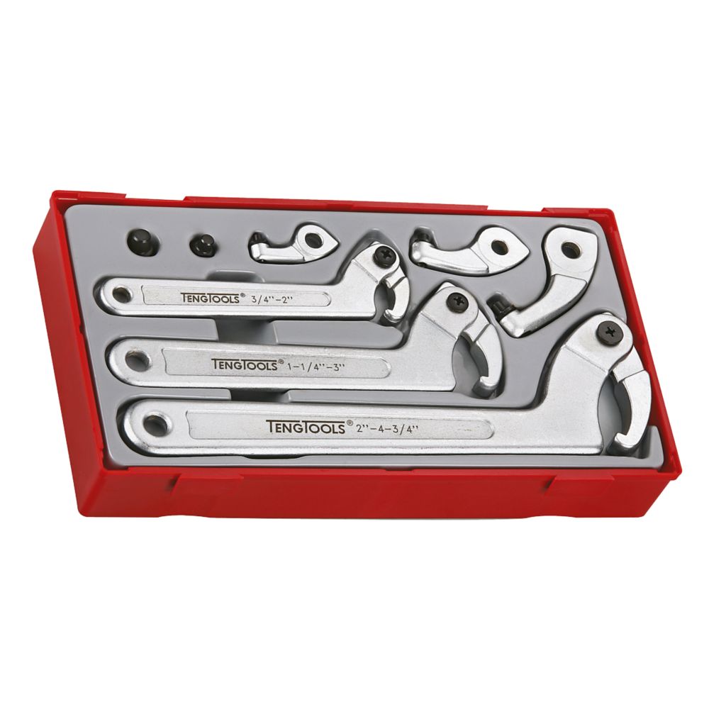 Teng Tools Hook & Pin Wrench Set 8 Pieces