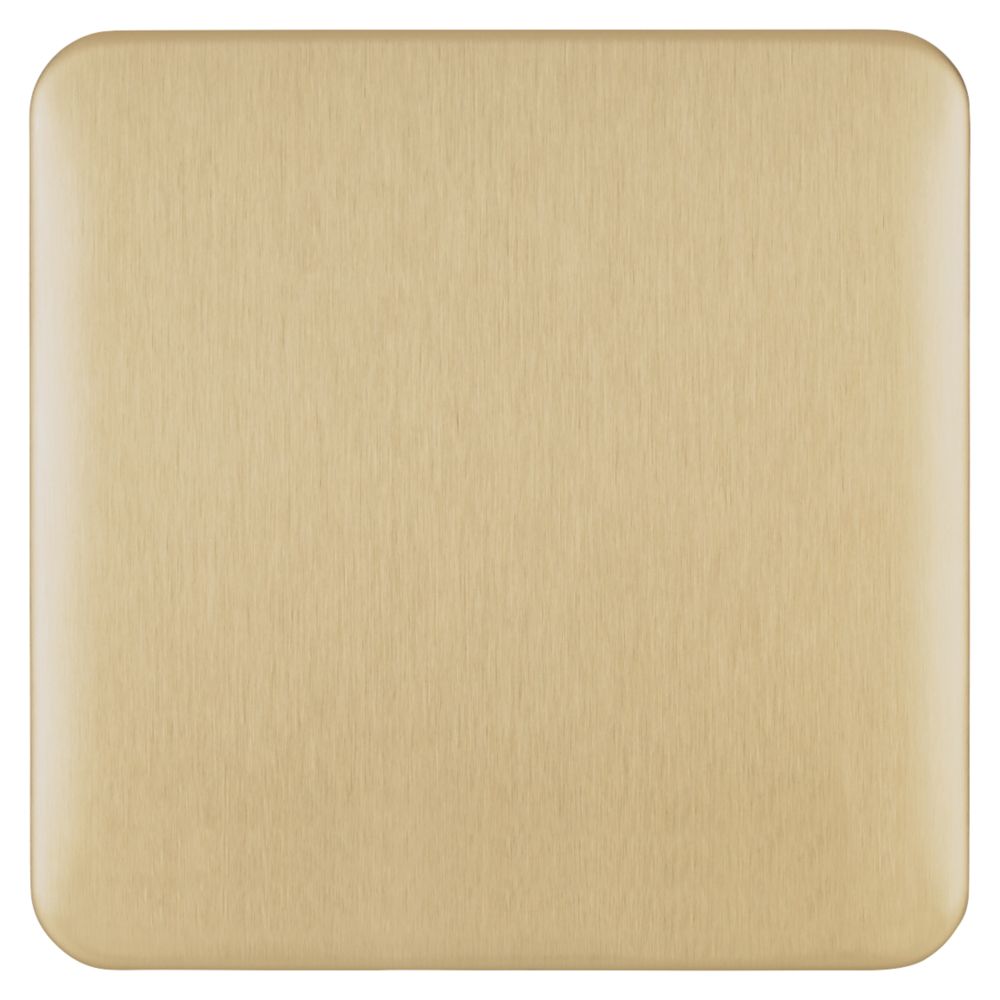 Schneider Electric Lisse Deco 1-Gang Blanking Plate Satin Brass