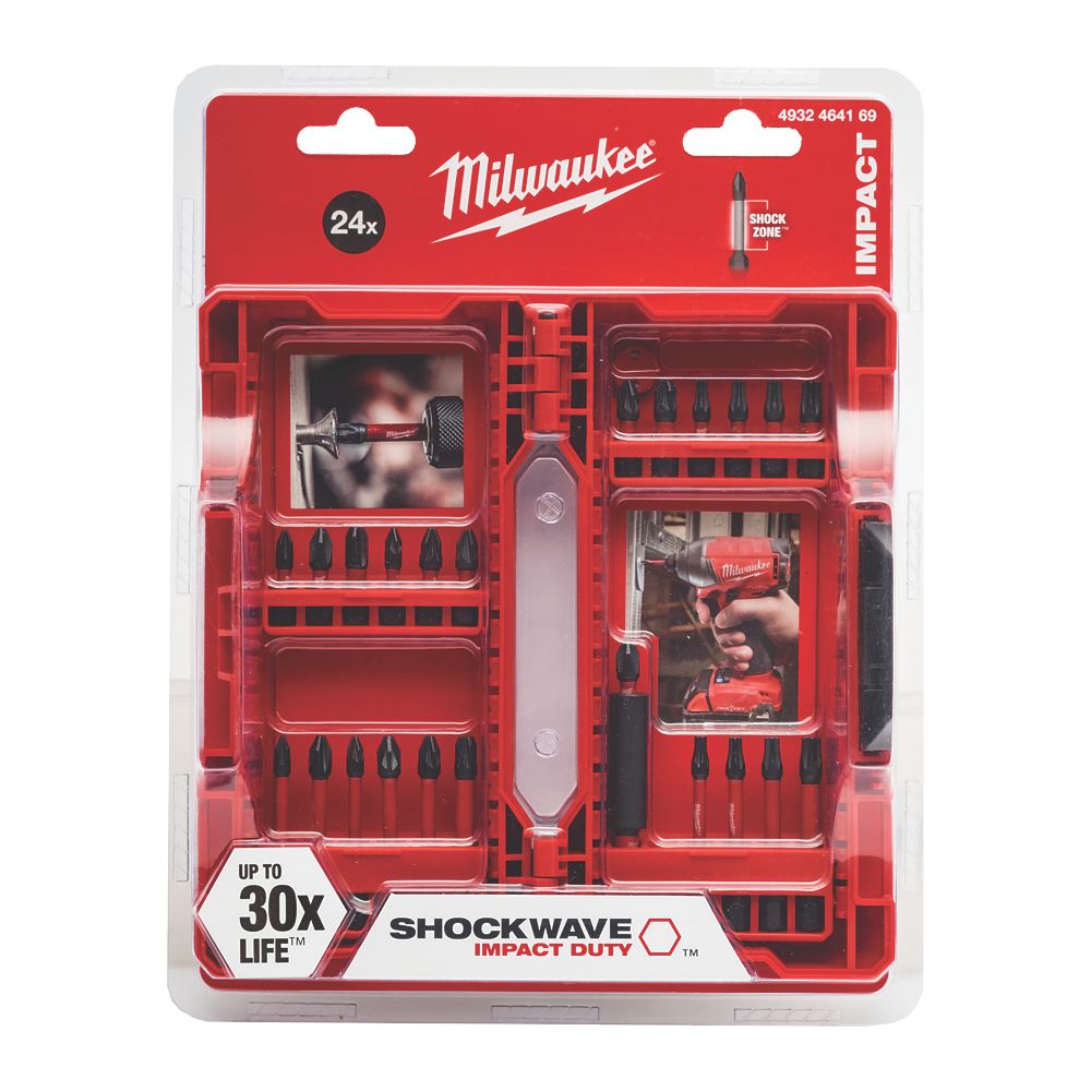 Milwaukee Mixed Shockwave Bit Set 24 Pieces