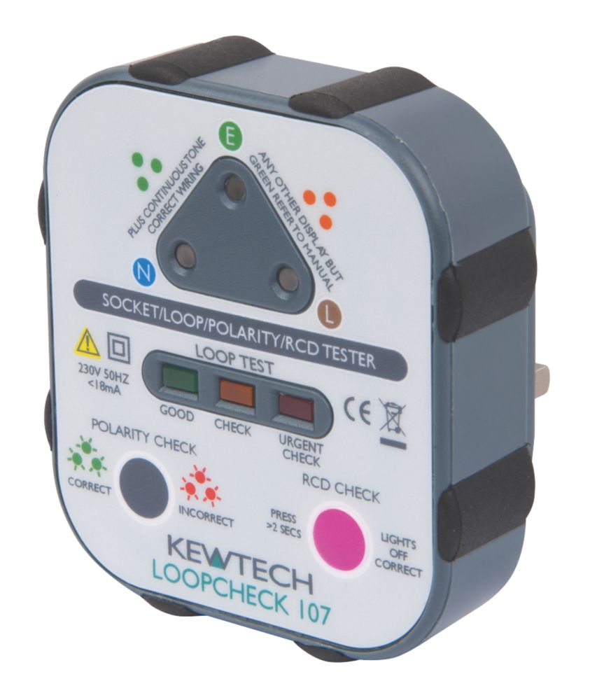 Kewtech Loopcheck 107 Advanced Plug-In Socket Tester Reviews