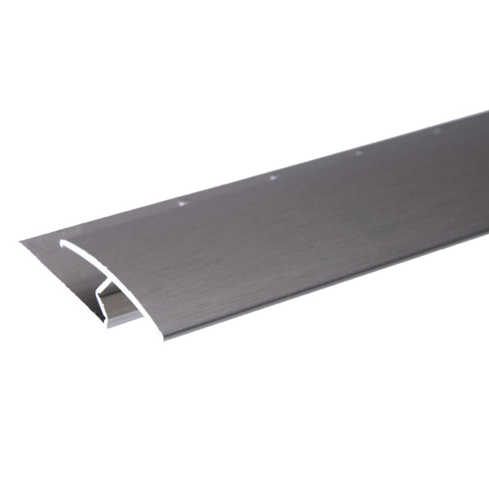 Gripperrods Zig Zag Door Strip Brushed Steel Nickel 0 9m X 50mm Thresholds Screwfix Com