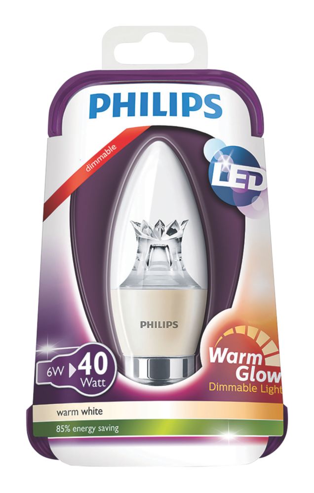 Philips BC Candle LED Light Bulb 470lm 6W