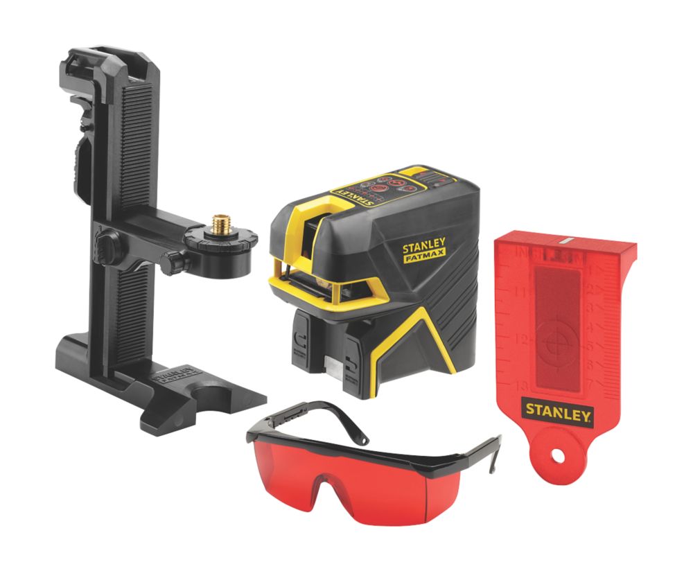 Stanley FatMax FMHT1-77414 Red Beam Cross Line and 2-Spot Laser Level