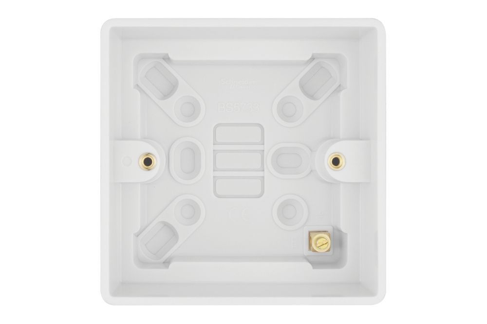 Schneider Electric 1-Gang Surface Pattress Box White 44mm