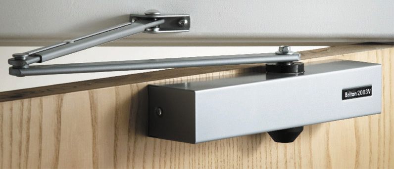 Briton 2003V Overhead Door Closer Silver