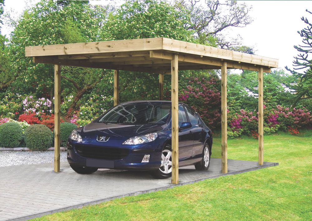 single carport 2 7 x 5 2m carports screwfix com