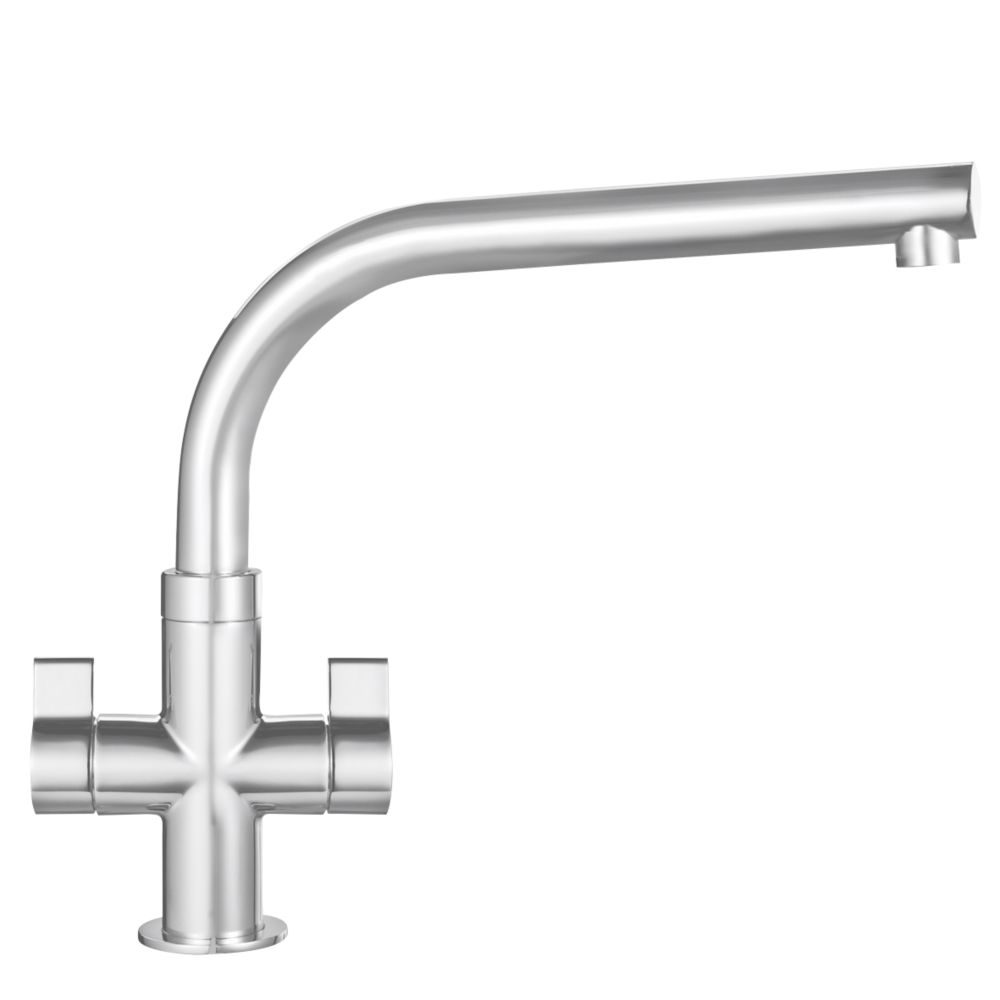 Franke Sion Dual Lever Mono Mixer Kitchen Tap Brushed Steel