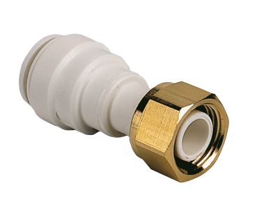 JG Speedfit Plastic Push-Fit Straight Tap Connectors 15mm x ½