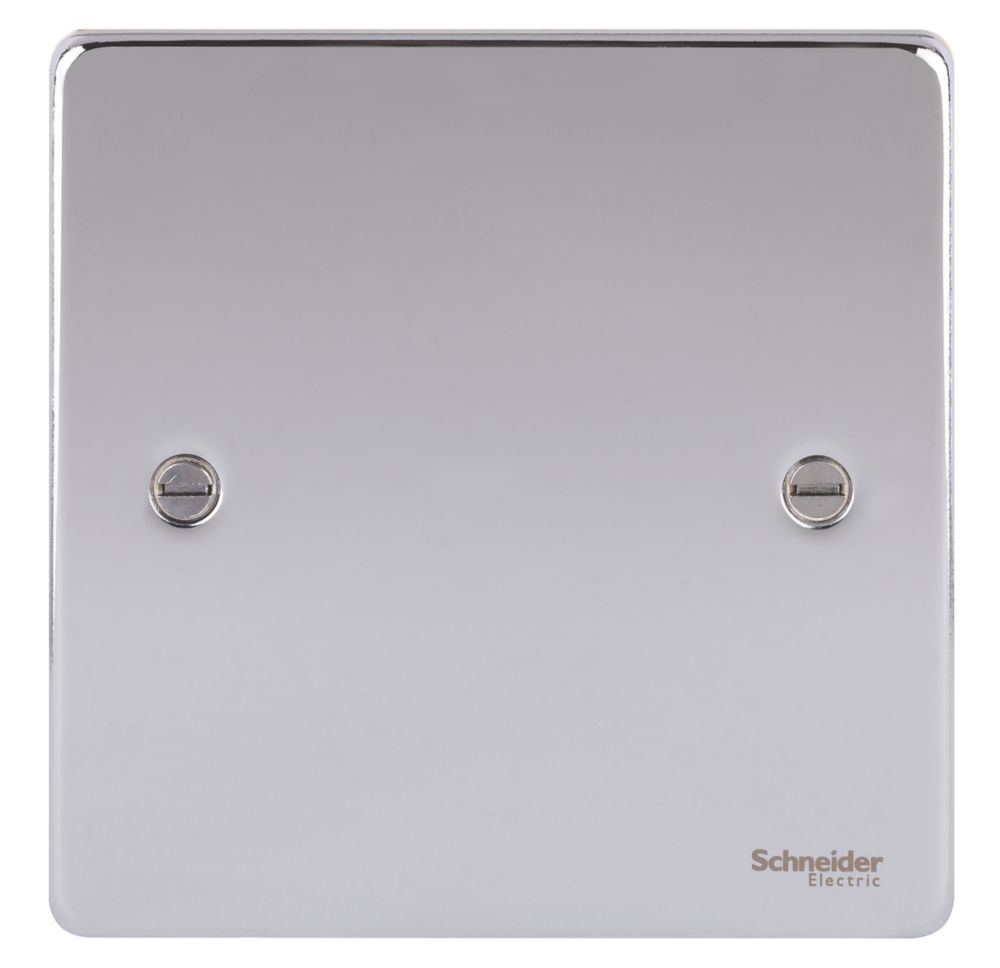 Schneider Electric Ultimate Low Profile 1-Gang Blanking Plate Polished Chrome