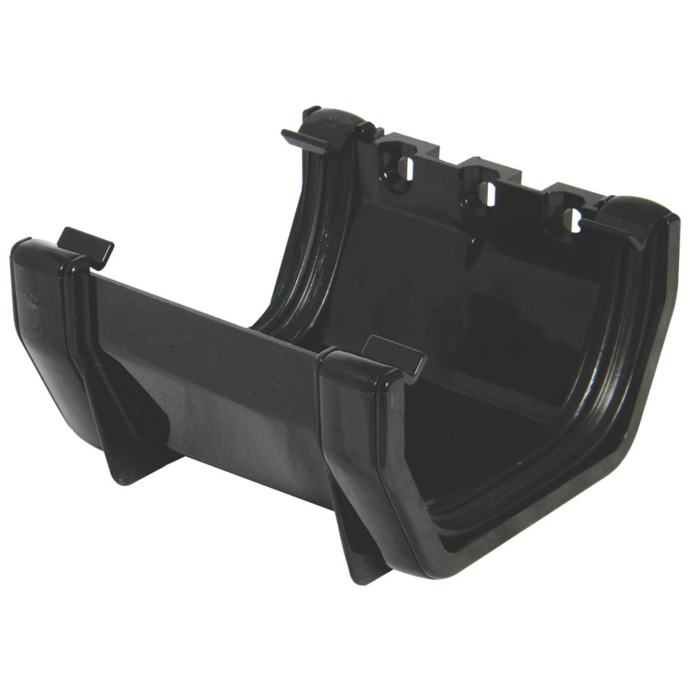 FloPlast Square Line Gutter Union Bracket 114mm Black