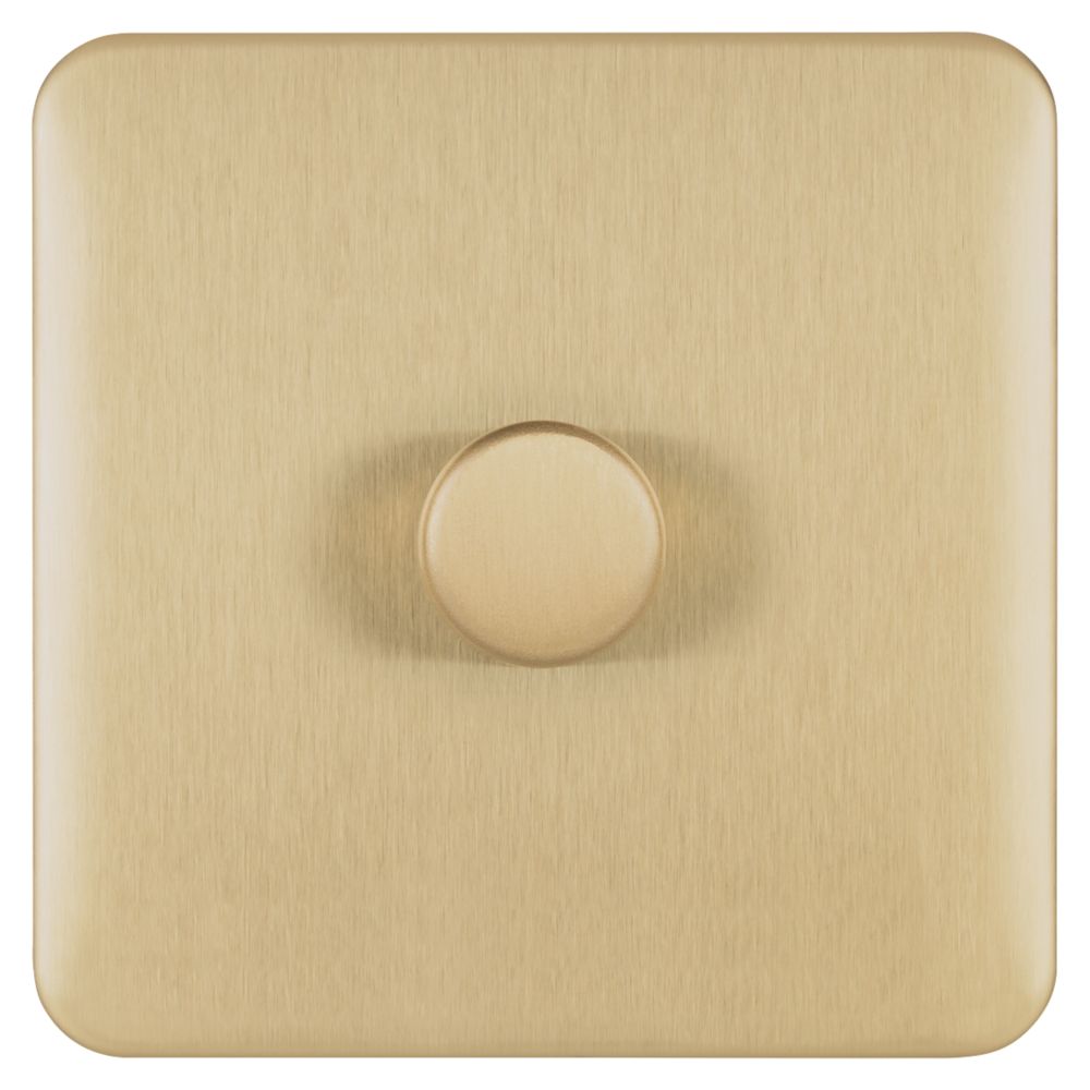 Schneider Electric Lisse Deco 1-Gang 2-Way Dimmer Switch Satin Brass