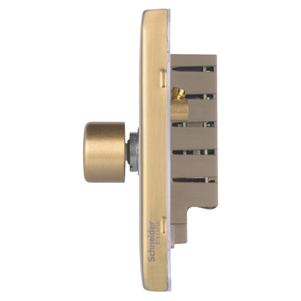 Schneider Electric Lisse Deco 1-Gang 2-Way Dimmer Switch Satin Brass