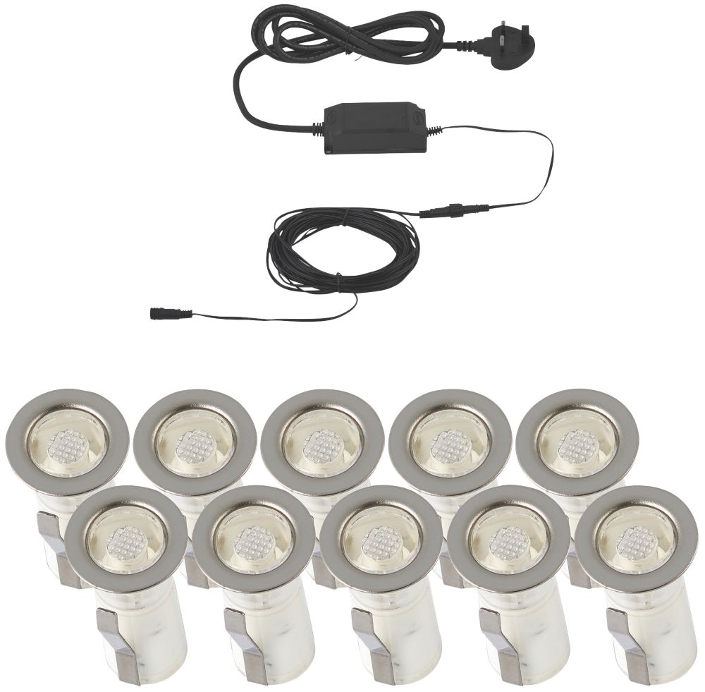 LAP Apollo White LED Deck Light Kit Polished Stainless Steel 15mm 10 Pack Reviews