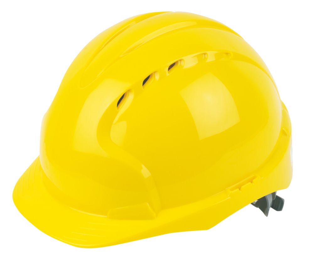 JSP EVO2 Mid Peak Slip-Ratchet Vented Safety Helmet Yellow Reviews