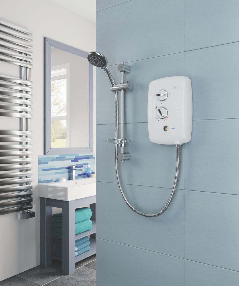 Triton T80 Easi-Fit + White / Chrome 10.5kW Electric Shower