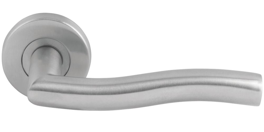 Smith & Locke Chesil Lever On Rose Door Handles Pair Brushed Stainless Steel Reviews