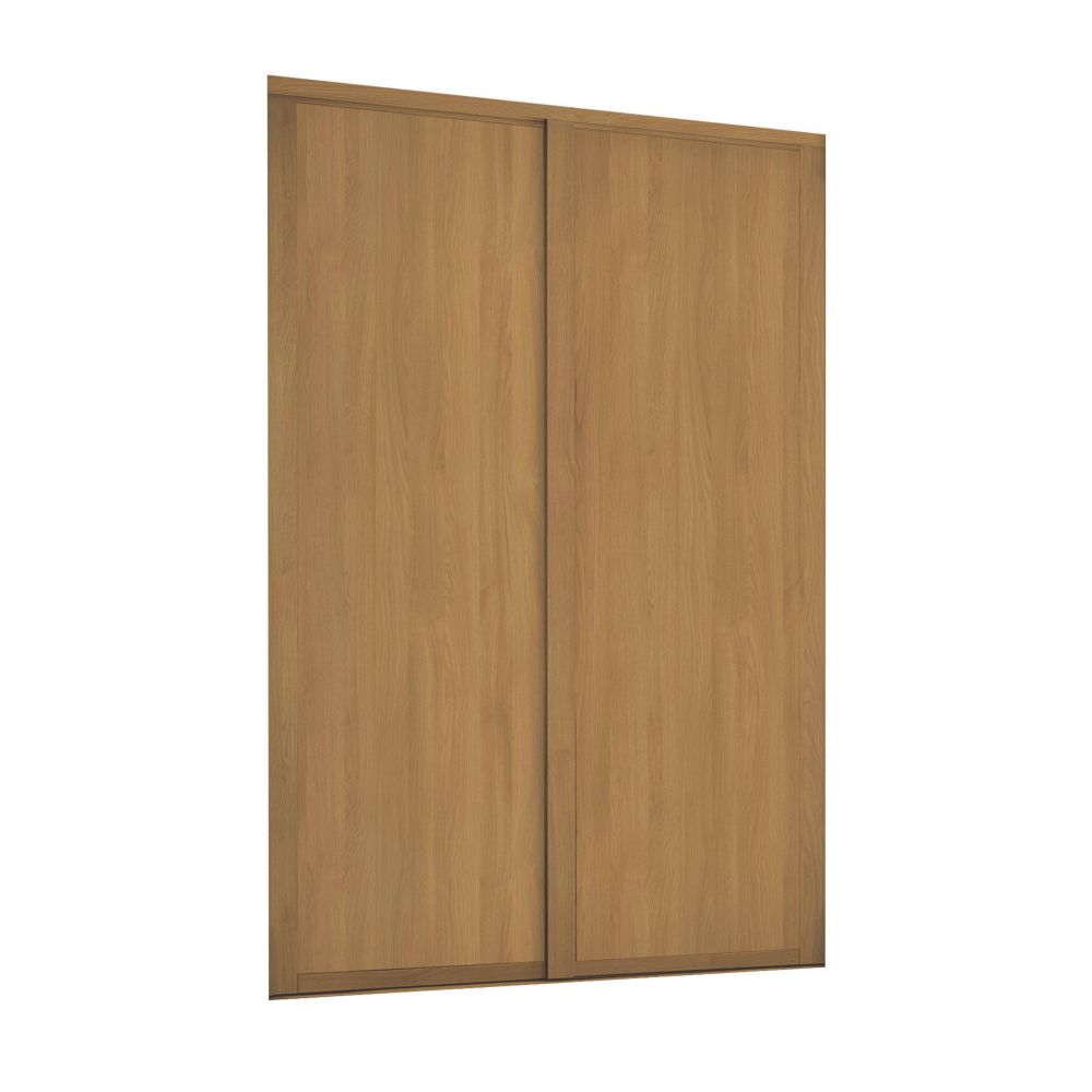 Spacepro 2 Door Panel Sliding Wardrobe Doors Oak 1753 X 2260mm 2