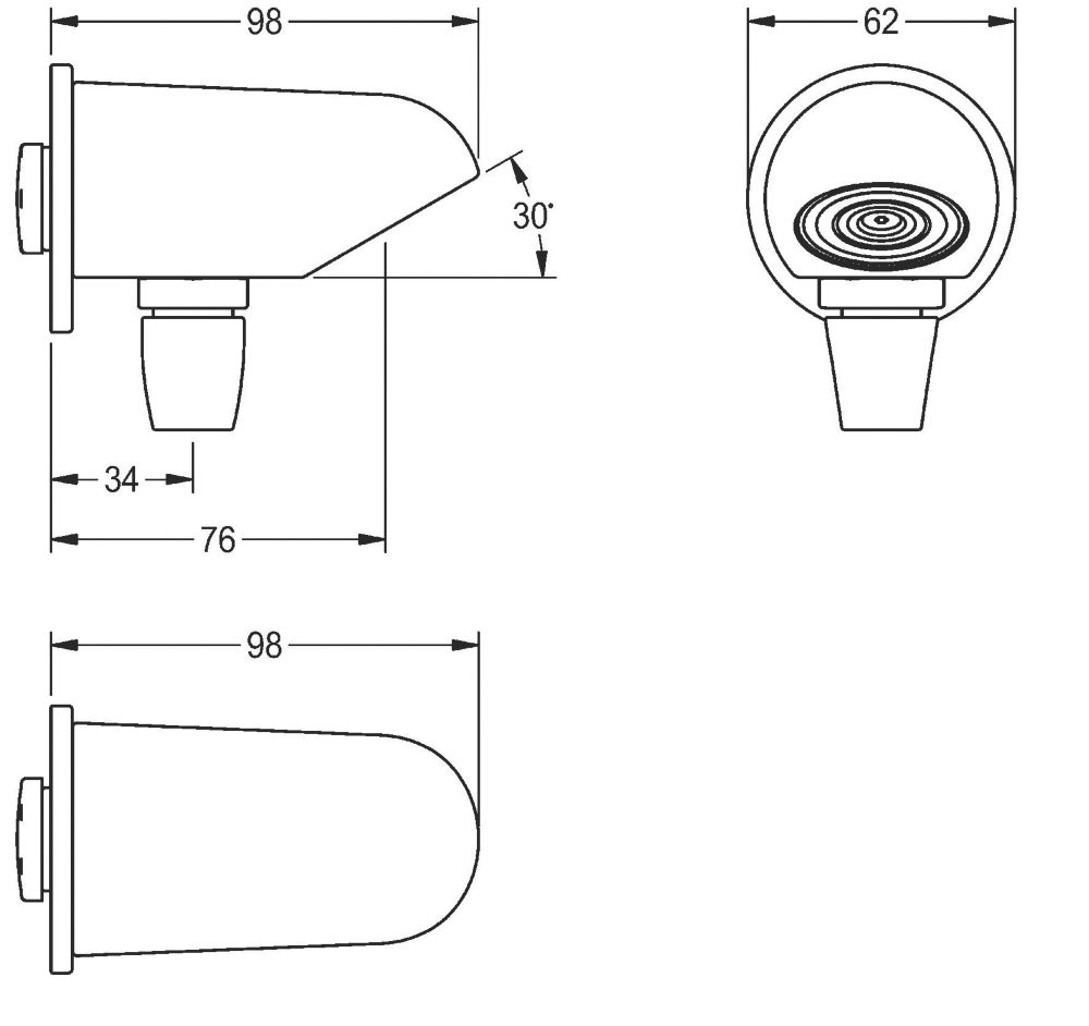 Franke Vandal-Resistant Shower Head Chrome 62mm