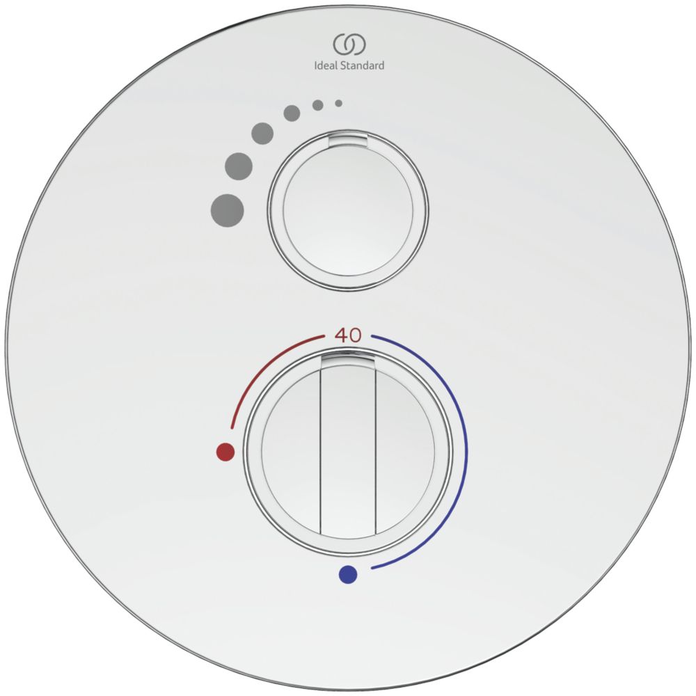 Ideal Standard Concept Easybox Slim Concealed Thermostatic Mixer Shower Valve Fixed Chrome