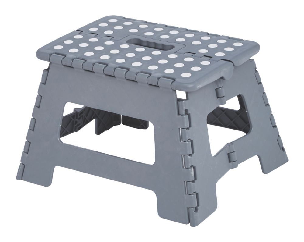 Polypropylene 1-Step Folding Stool 220mm Grey Reviews