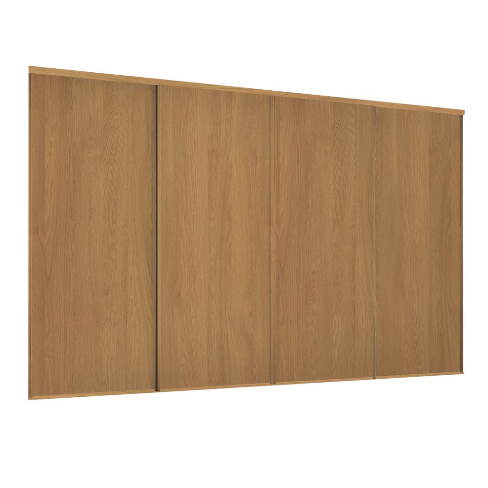 Spacepro Classic 4 Door Sliding Wardrobe Door Kit Oak 2978 X 2260mm