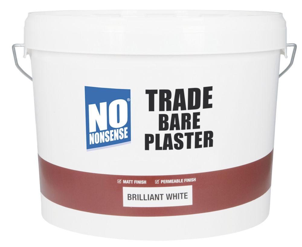 No Nonsense Trade Bare Plaster Paint Brilliant White 10ltr