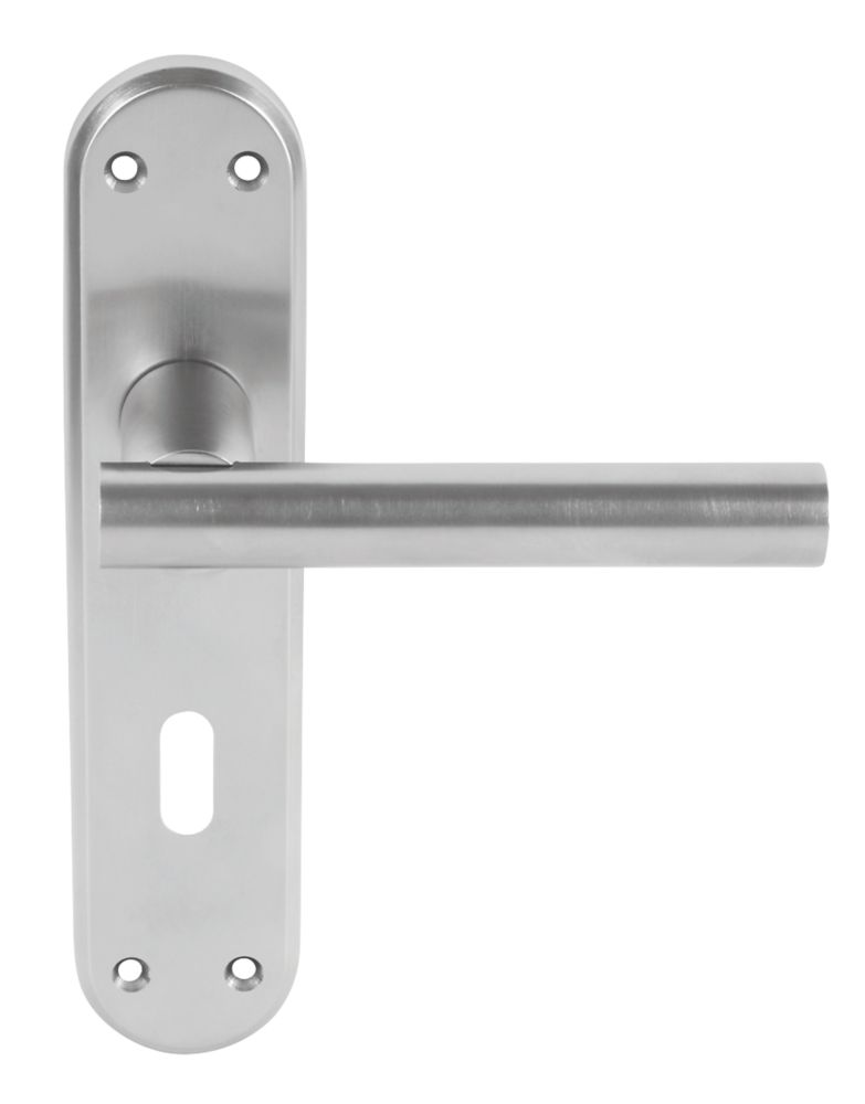 Smith & Locke T-Bar Fire Rated LoB Lock Door Handles Pair Satin Chrome Reviews