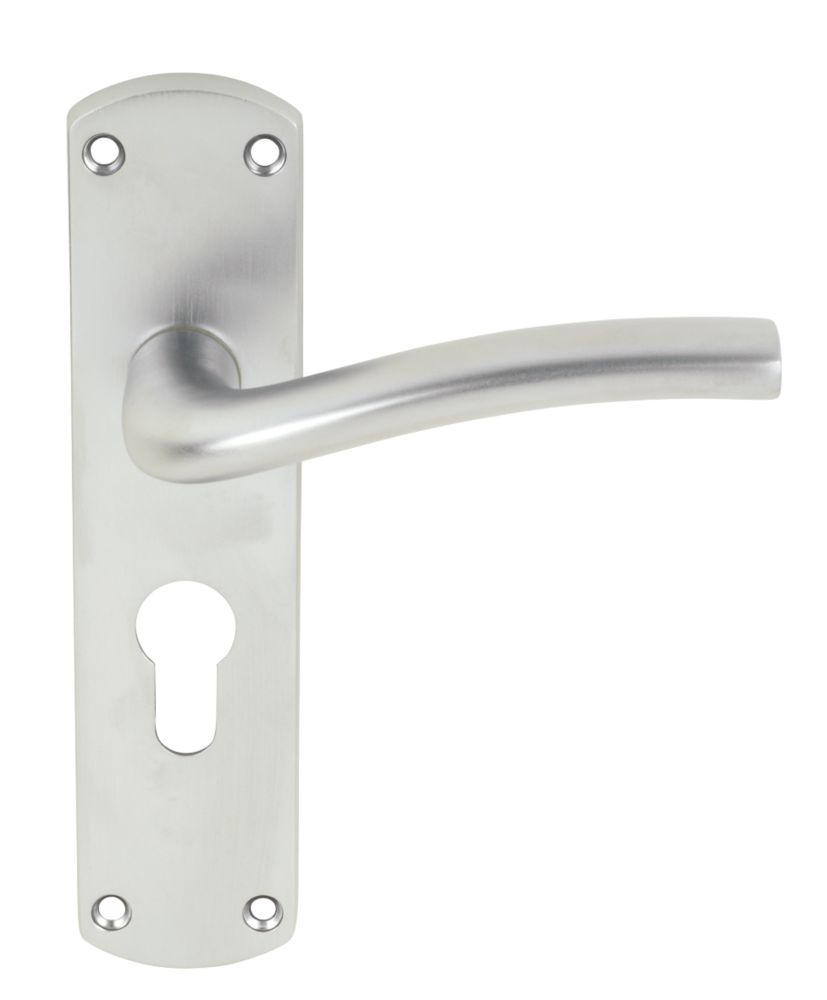 Smith & Locke Cuatro Fire Rated LoB Euro Lock Door Handles Pair Satin Chrome Reviews