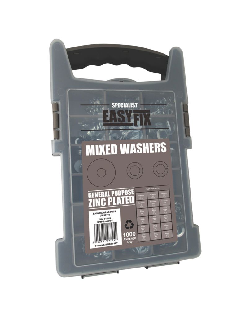 Easyfix Mixed Washers Pack 1000 Piece Set Reviews