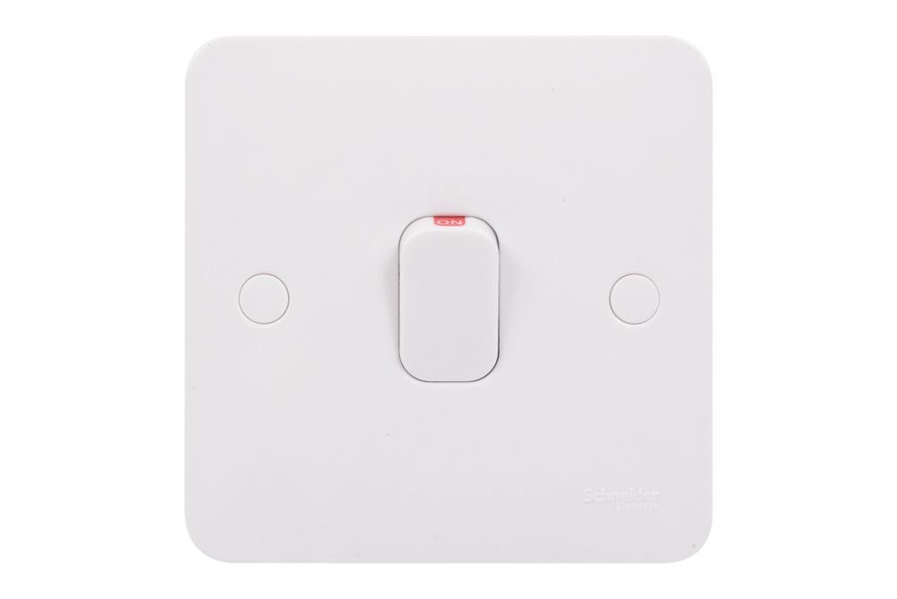 Schneider Electric Lisse 20AX 1-Gang DP Control Switch White with LED