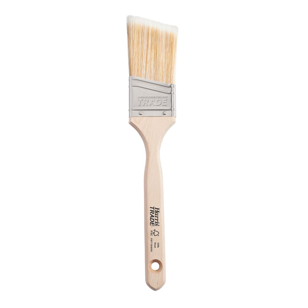 What do you use an angled paint brush for
