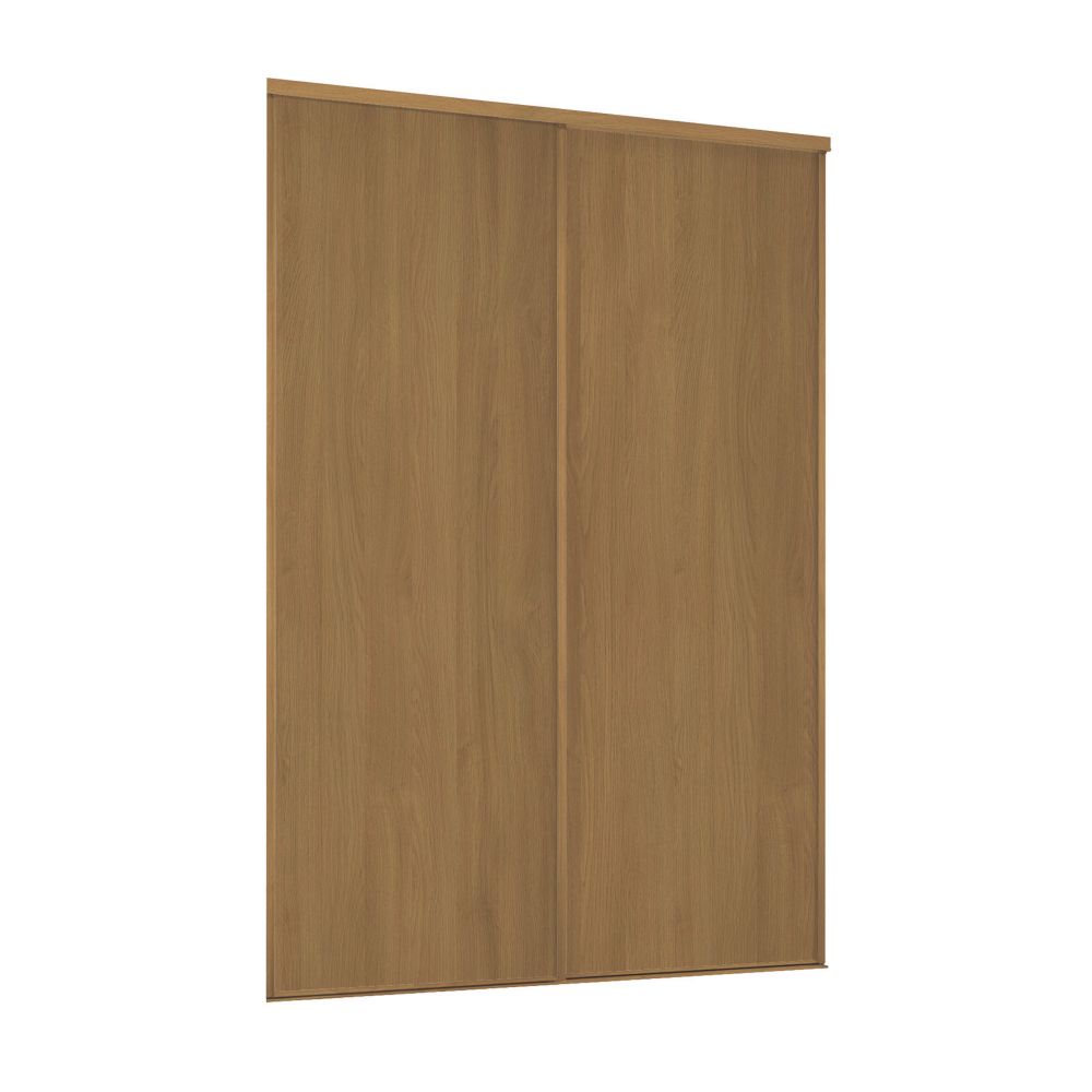 Spacepro Classic 2 Door Sliding Wardrobe Door Kit Oak 1489 X