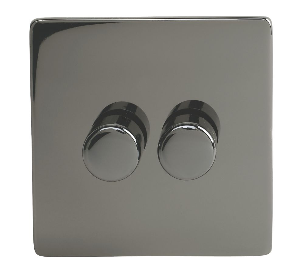 LAP 2-Gang 2-Way Dimmer Switch Black Nickel