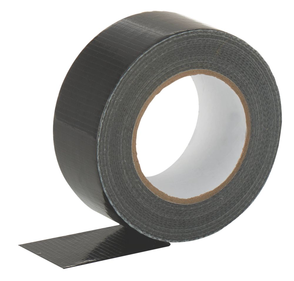 Cloth Tape 27 Mesh Black 50m X 50mm Duct Tape Screwfix Com