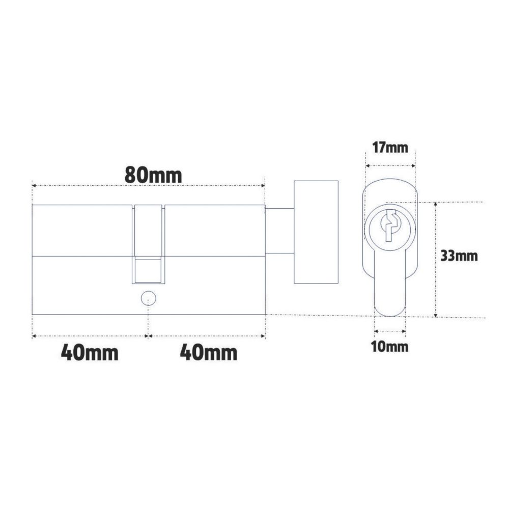 ERA 6-Pin Euro Cylinder Thumbturn 40-40