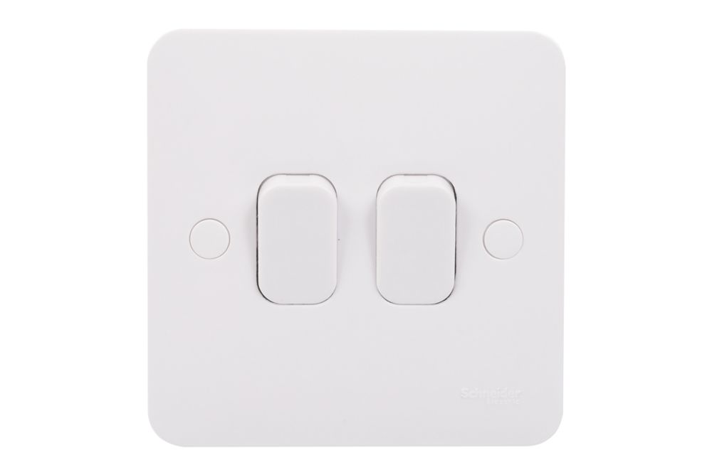 Schneider Electric Lisse 10AX 2-Gang 2-Way 10AX Light Switch White