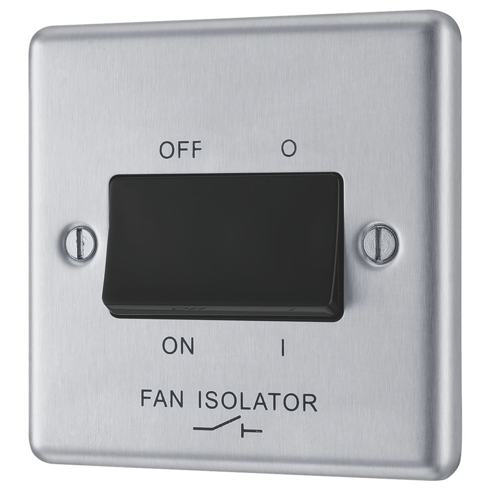 LAP 10AX 1-Gang 3-Pole Fan Isolator Switch Brushed Stainless Steel with Black Inserts Reviews