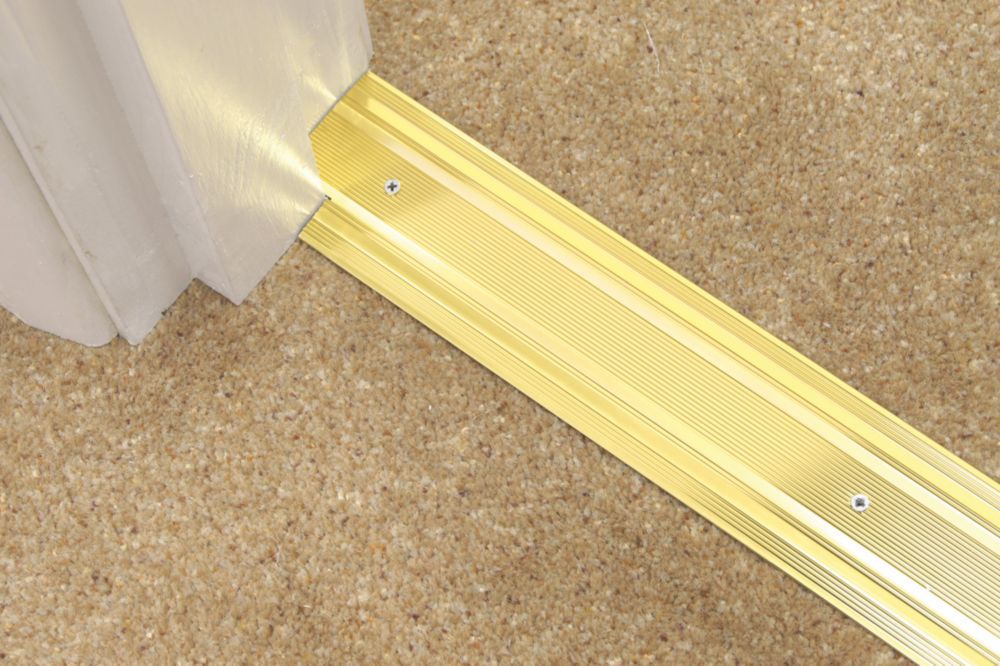 Extra Wide Carpet Cover Door Strip Gold Effect 0.9m x 61mm