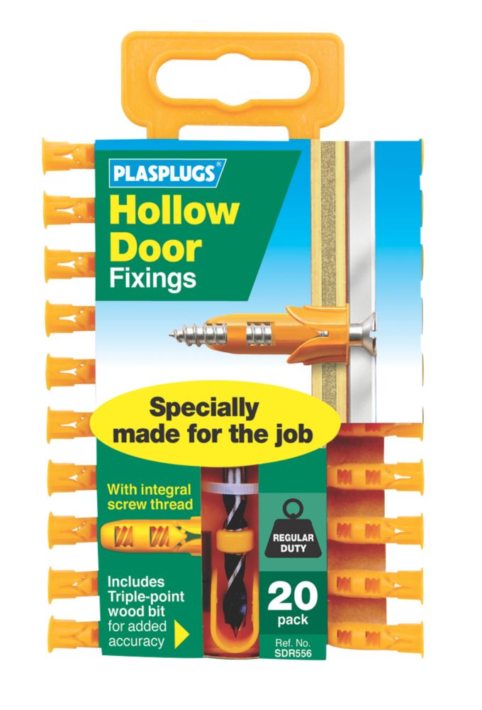 Plasplugs Hollow Door Fixings 6 X 20 Pack