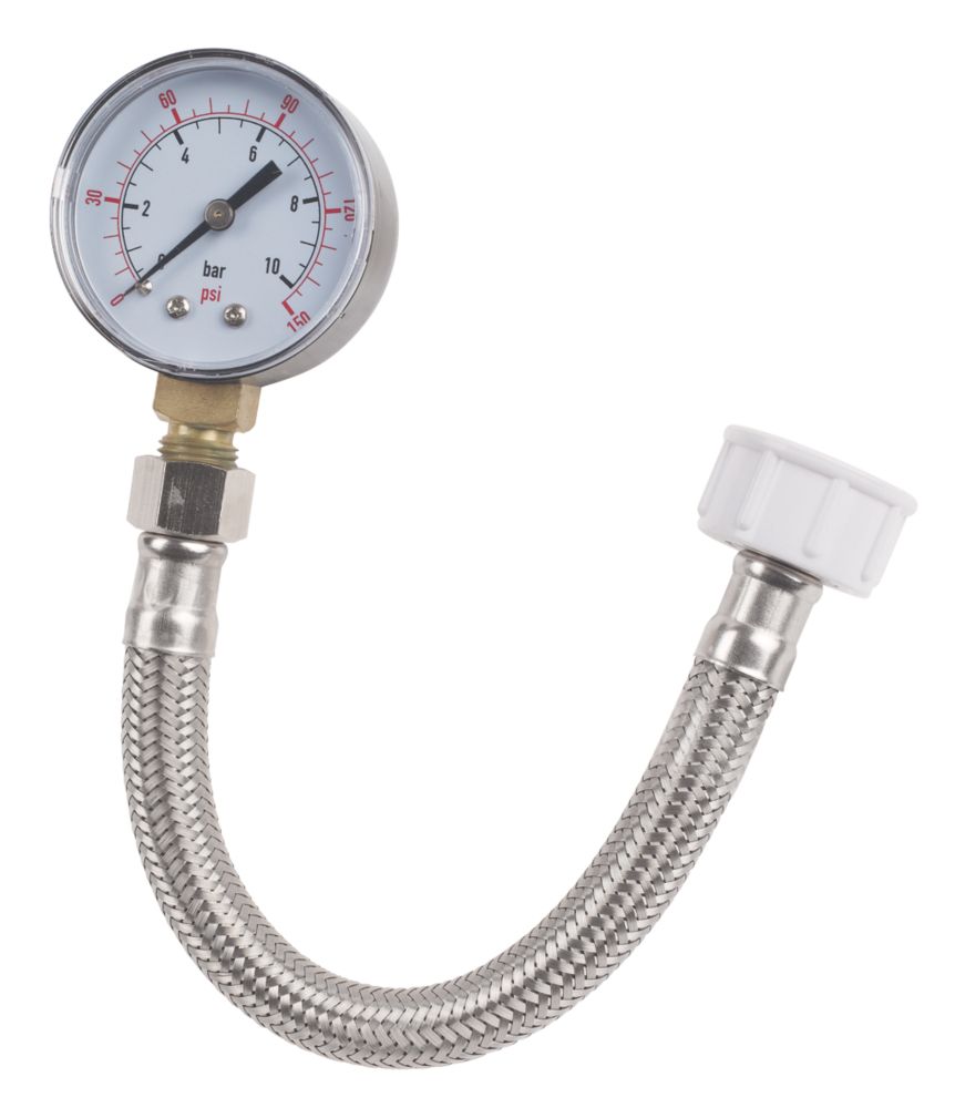 Rothenberger Water Pressure Test Gauge 10bar | Plumbing Testing Equipment |  Screwfix.com
