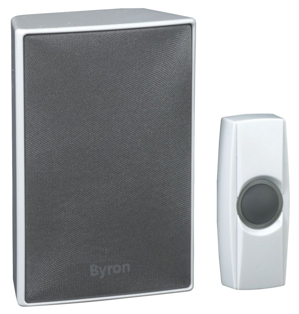 Byron By601 200m Wireless Doorbell Kit With Portable Chime White