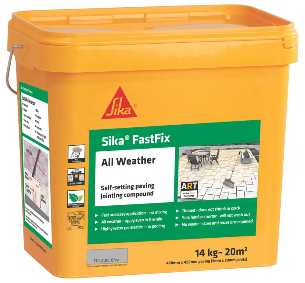 Sika Fast Fix All-Weather Self-Setting Joint Compound Grey 14kg Reviews