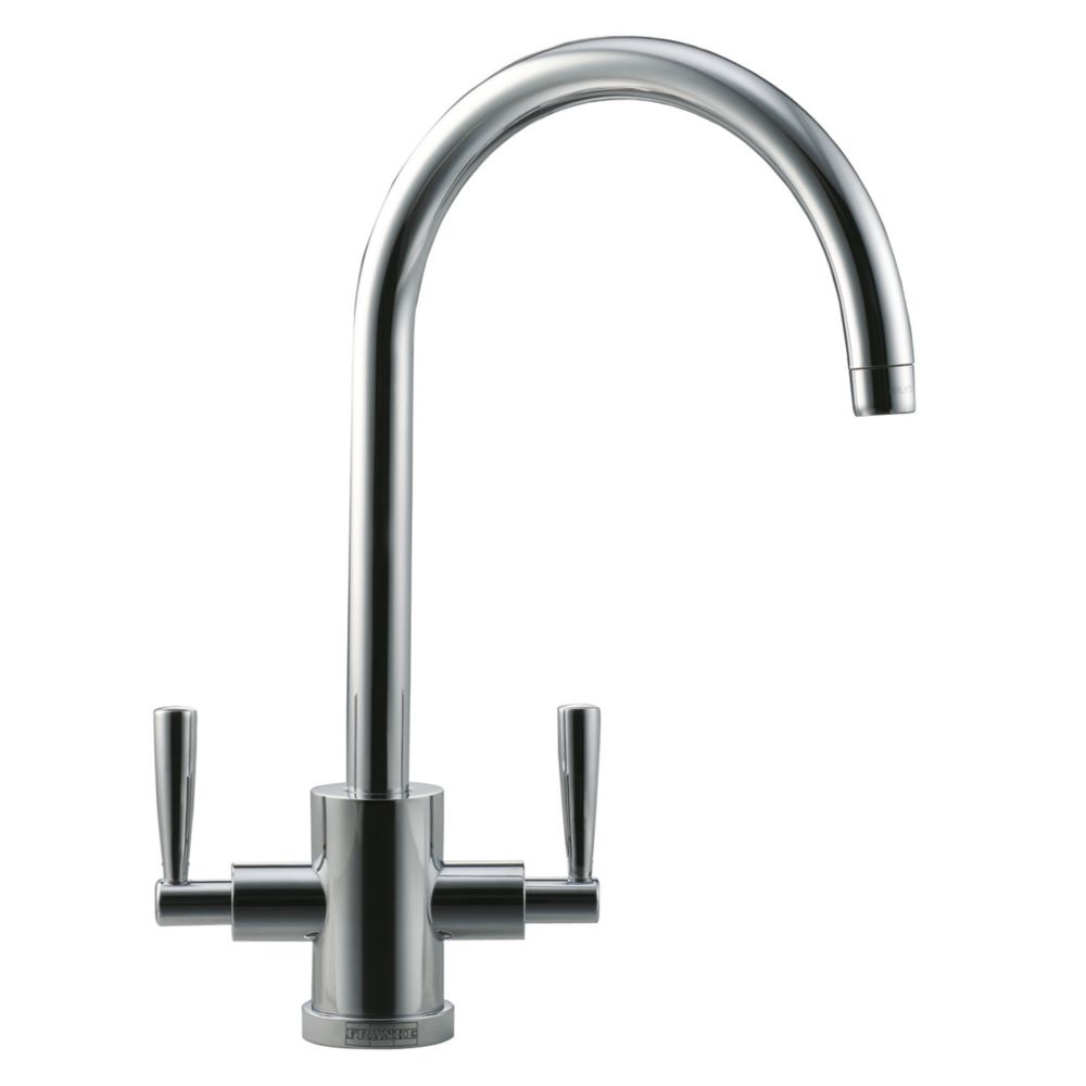 Franke Olympus Dual Lever Mono Mixer Kitchen Tap Silk Steel Kitchen Mixer Taps Screwfix Com