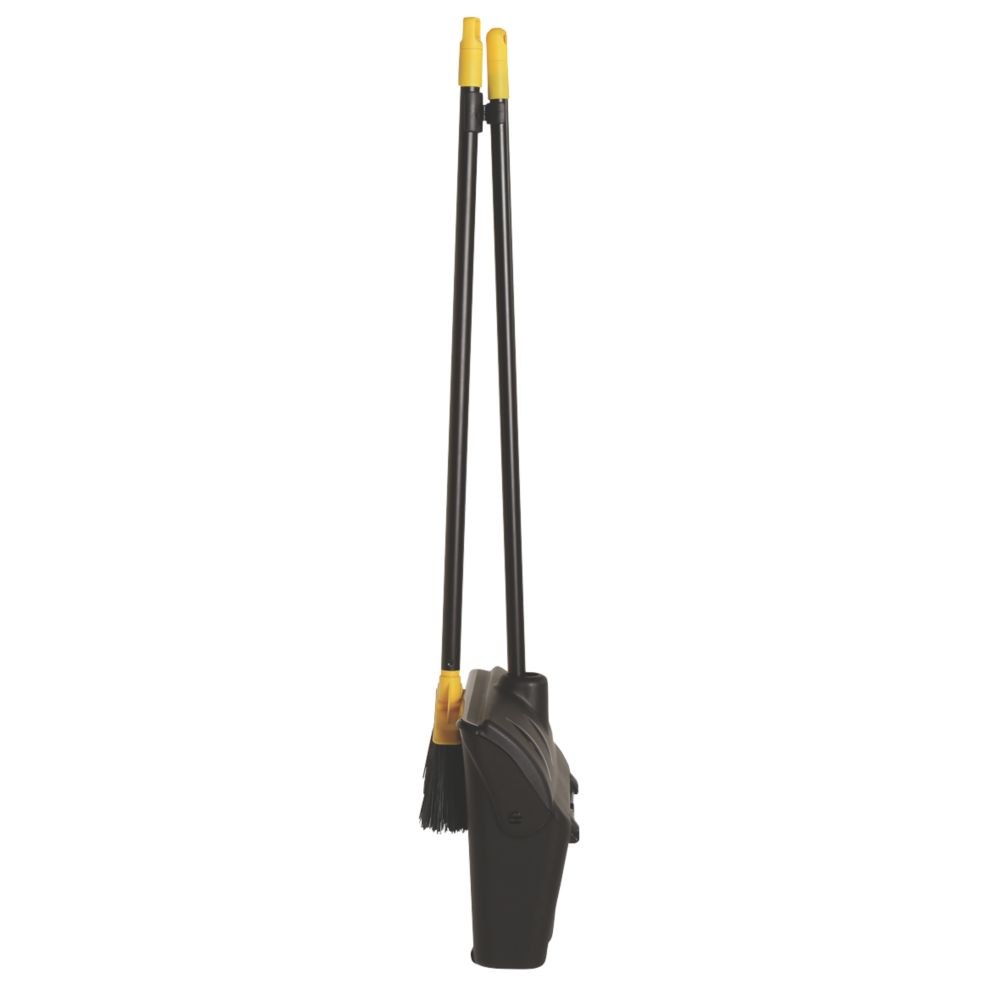 Bentley Long-Handled Dustpan & Brush Black