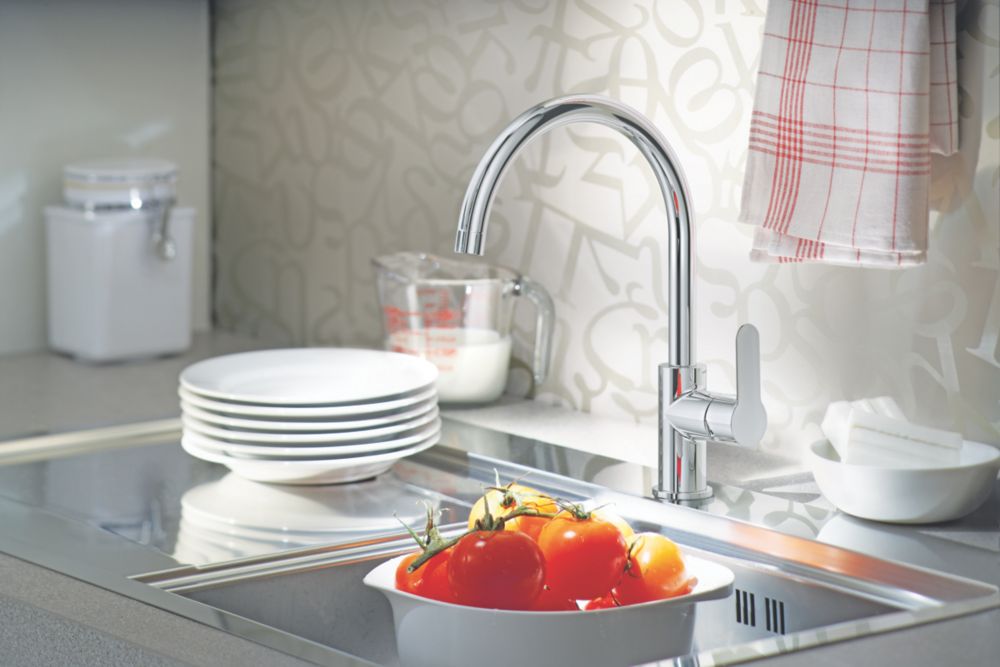 Grohe BauLoop Monobloc Mixer Kitchen Tap Chrome