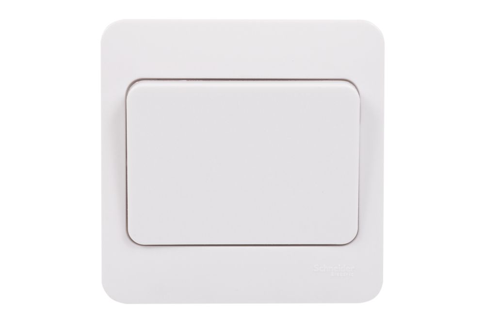 Schneider Electric Lisse 10AX 1-Gang 2-Way 10AX Wide Rocker Light Switch White