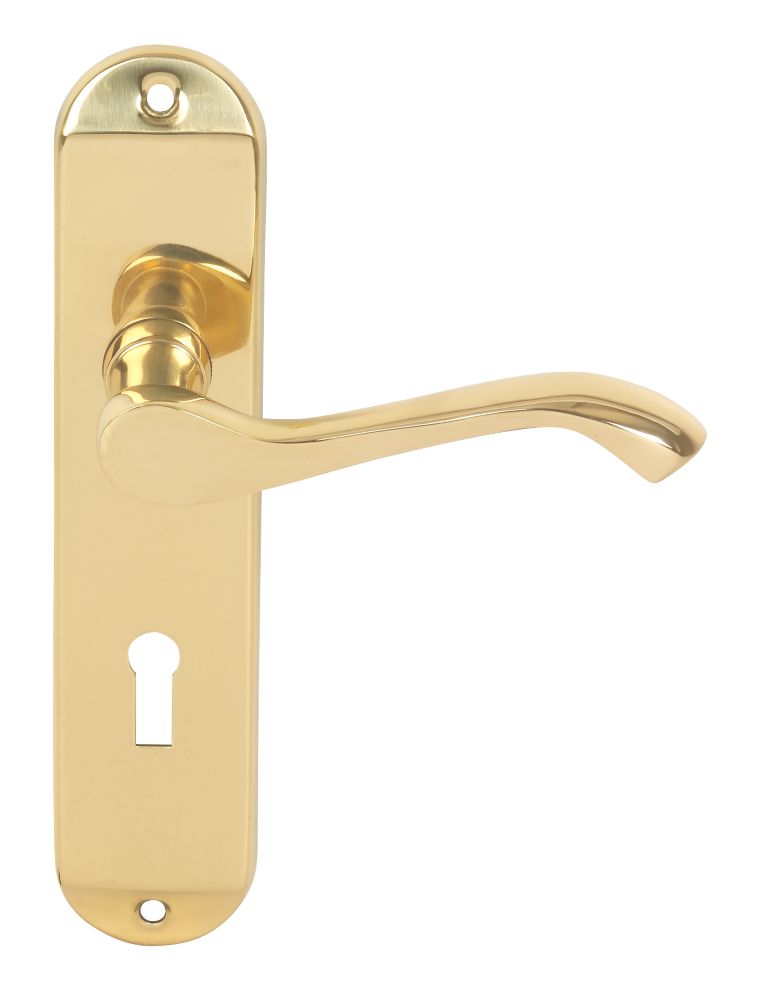 Smith & Locke Cadenza Fire Rated Lever on Backplate Lock Door Handles Pair Polished Brass Reviews